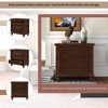 3-Drawer Dresser, Retro Wood Storage Cabinet, End Table with Pull Out Tray - ModernLuxe - 4 of 4