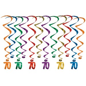 Beistle Assorted  Whirls, Choose the size and style to match your event. - 1 of 2