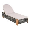 Christopher Knight Home Lariya Outdoor Adjustable Acacia Wood and Rope Chaise Lounge with Water-Resistant Cushions (Set of 2) - 4 of 4