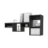 Vynxaria Black Wall-Mounted Shelf Unit, Modern Style, 5 Shelves - 2 of 4