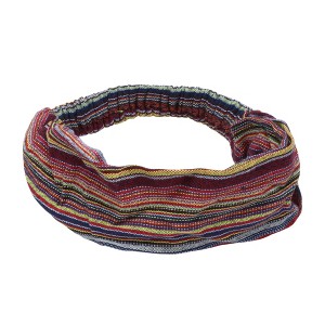 Unique Bargains Women's Stripes Wide Headband 1 Pc - 1 of 4