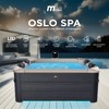 M Spa Square Bubble Massage Spa with Hard Exterior & Soft Lining Interior, 4 to 6 Person Outdoor Hot Tub with Hydro Jets, Oslo - 3 of 4