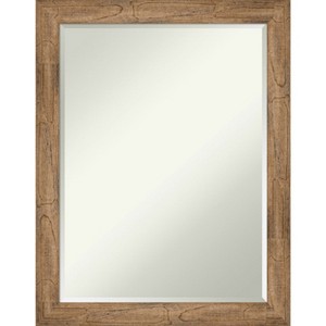 Amanti Art Owl Brown Narrow Petite Bevel Wood Bathroom Wall Mirror 27.5 x 21.5 in. - 1 of 4