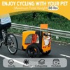 RISOKEYS 16-Inch Foldable Pet Bike Trailer - with Universal Hitch & All-Terrain Wheels, Portable for Road Trips and Daily Rides,for Small Dogs - 2 of 4