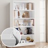 Lirago Adjustable 5-Shelf Wooden Bookcase-Freestanding Home Office and Living Room Storage White 11.6"Wx33"Lx60"H - 4 of 4