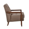 CAVINAS Leather Upholstered Accent Chair,Modern Arm Chairs with Solid Wood Arms and Legs for Bedroom,Reading Room - 4 of 4