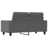 vidaXL 2-seater Sofa Dark grey 100% polyester 47.2 in seat width - 4 of 4