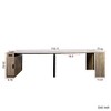 Kumasinova Modern Extendable Dining Table with Outlet,Multifunctional Kitchen Table with Storage for Party,Weddings&Meeting,Space-Saving - 2 of 4