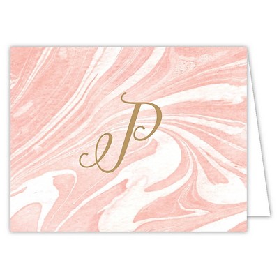 10ct Marble Folded Notes Monogram P