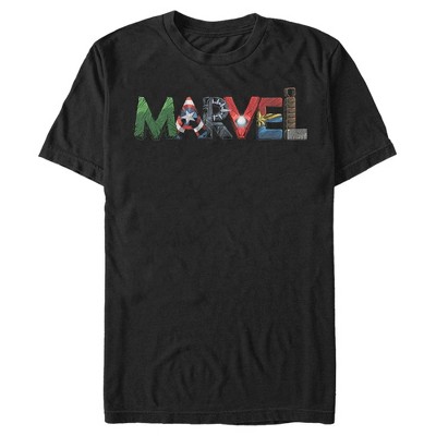 Men's Marvel Logo Hero Font T-Shirt