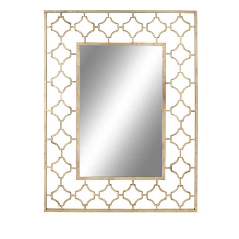 Metal Quatrefoil Wall Mirror Gold - Olivia &#38; May, 1 of 20