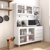 NicBex Storage Cabinet 63" W Freestanding Large Kitchen Wooden Cupboard with 4 Door, 4 Drawers and Microwave Shelf - 2 of 4