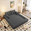 TiramisuBest 78.7" Grey Fabric Human Dog Bed, Foldable 3-in-1 Sofa Couch for Living Room, Guest Room & Playroom - 4 of 4