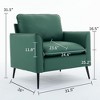 Kumasinova Set of 2 Accent Chair,Upholstered Single Sofa Armchair with Padded Cushion,Lounge Side Chair for Living Room,Balcony,Bedroom - 3 of 4