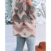 Imily Bela Womens Casual Aztec  Half Zip Up Hoodie Oversized Long Sleeve Ethnic Hooded Pullover - 3 of 3