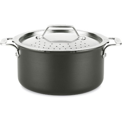 All-Clad HA1 Hard Anodized Nonstick Stockpot, Multi-Pot with Strainer 6 Quart