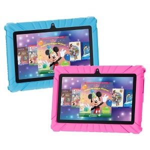 Buy 2: Contixo V8 Kids Tablet with 50 Disney eBooks, 32GB and Android 13 (2025) Pink/Blue - 1 of 4