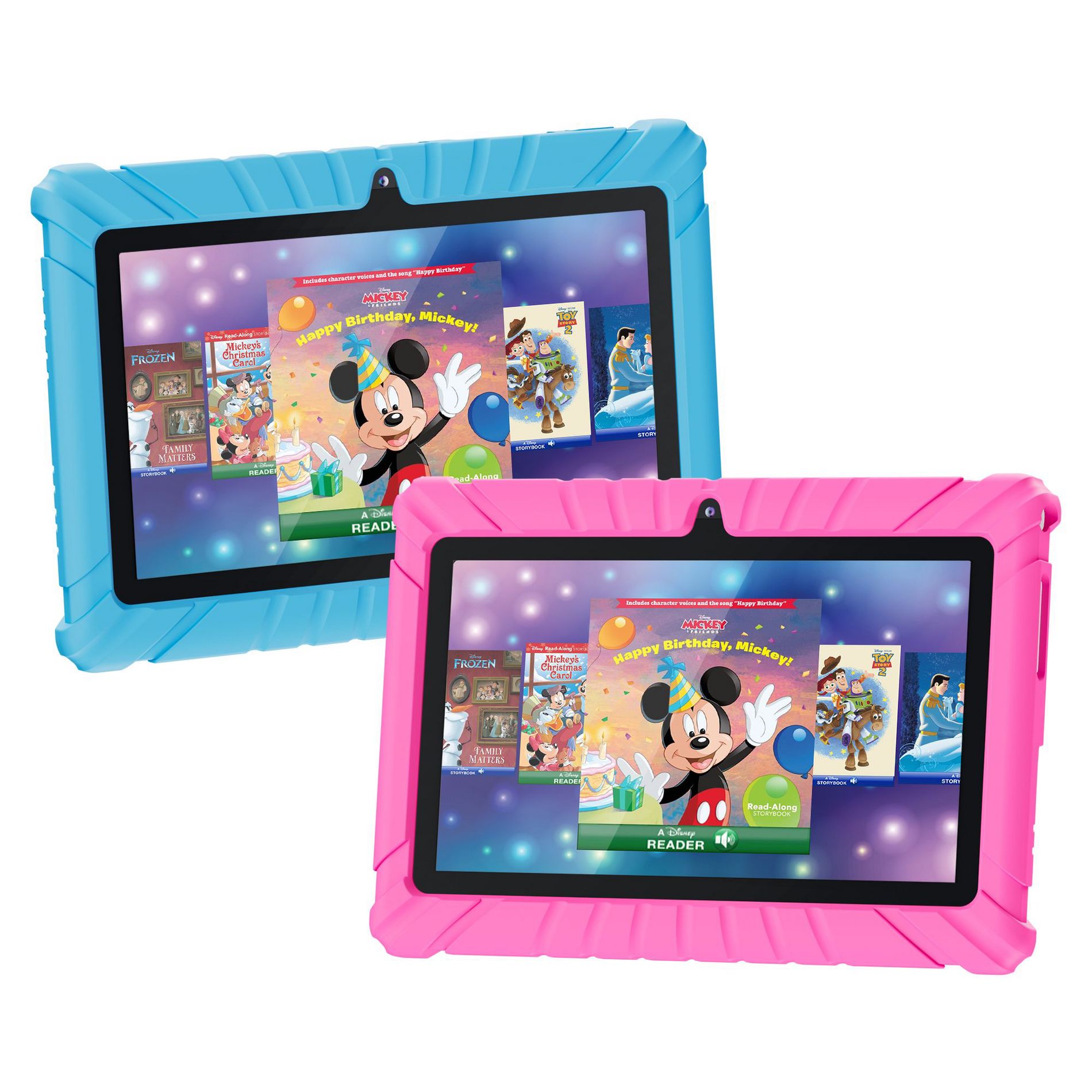 Buy 2: Contixo V8 Kids Tablet with 50 Disney eBooks, 32GB and Android 13 (2025) Pink/Blue