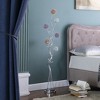 Vynxaria 58.5 Inch Floor Lamp with 6 Circular Shades: 2 Amber, 2 Purple, 2 Silver, Ideal for Bedroom and Living Room - 2 of 4