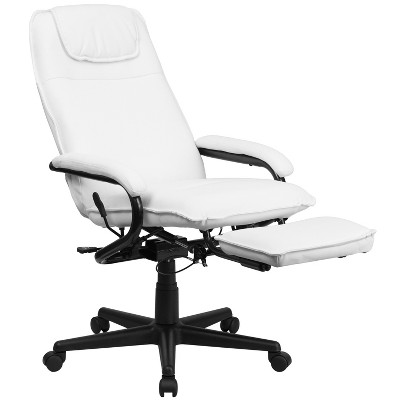 ErgoExec High-Back White LeatherSoft Adjustable Executive Chair