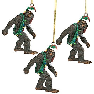 Design Toscano Bigfoot, the Yeti Holiday Ornaments: Set of Three