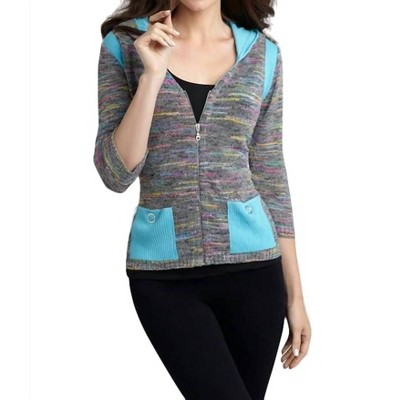 Women's Colorblock Melange Cardigan - ANGEL