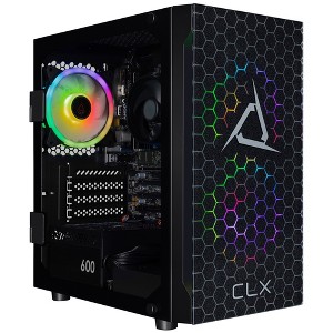 CLX SET Gaming PC - AMD Ryzen 5 8600G 4.3GHz 6-Core, 16GB DDR5 Memory, Radeon 760M (CPU Integrated) Graphics, 500GB M.2 SSD, WiFi, Windows 11 Home - 1 of 4