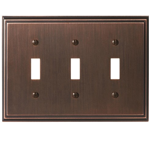 Amerock Mulholland 3 Toggle Oil-rubbed Bronze Wall Plate : Target