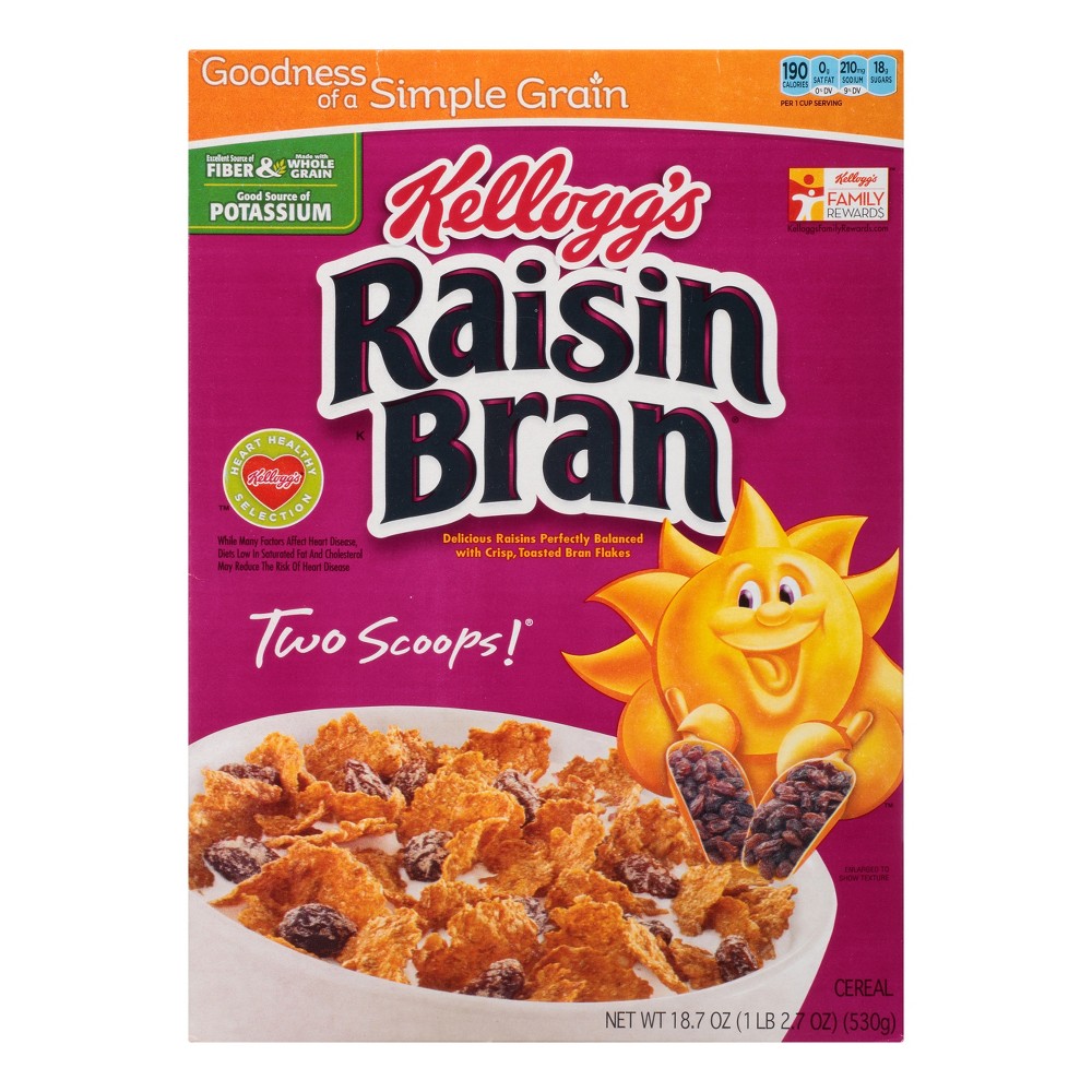 UPC 038000596636 product image for Raisin Bran Breakfast Cereal - 18.7oz - Kellogg's | upcitemdb.com