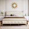 Whizmax King/Queen/Full Size Bed Frame Upholstered Platform Bed with Velvet and Button Tufted Headboard, Easy Assembly, No Box Spring Needed - 2 of 4