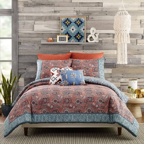 Pickford Blue Queen Comforter Set - Taupe, Blue & Cream - Levtex Home :  Target