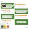 Aoibox Chilled Condiment Server with Lid & 5 Removable Compartments, Taco Bar Serving Set for Parties, Outdoor BBQ & Camping - 3 of 4