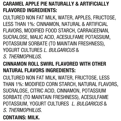 Light + Fit Apple Cinnamon Greek Yogurt - 12g Protein 21.2oz/4ct