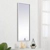 Elegant Lighting Metal frame rectangle mirror 14 inch in silver - 3 of 4