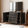 FUFU&GAGA Horizontal Dresser in Black and Gold: Partitioned Storage, Stability and Durability for Luxurious Living - 2 of 4
