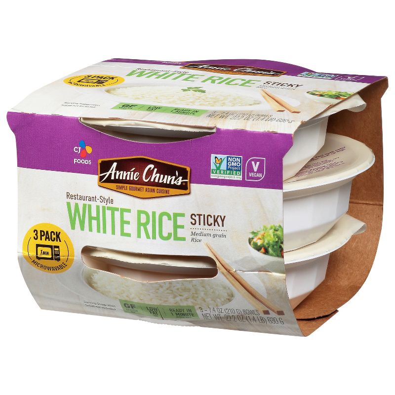 Annie Chun&#39;s Gluten Free and Vegan Rice Express Sticky White - 22.2oz/3ct, 2 of 6