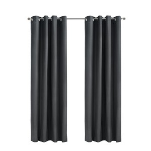 Thermaplus Alpine Blackout Premium Stylish and Functional Grommet Curtain Panel Charcoal - 1 of 4