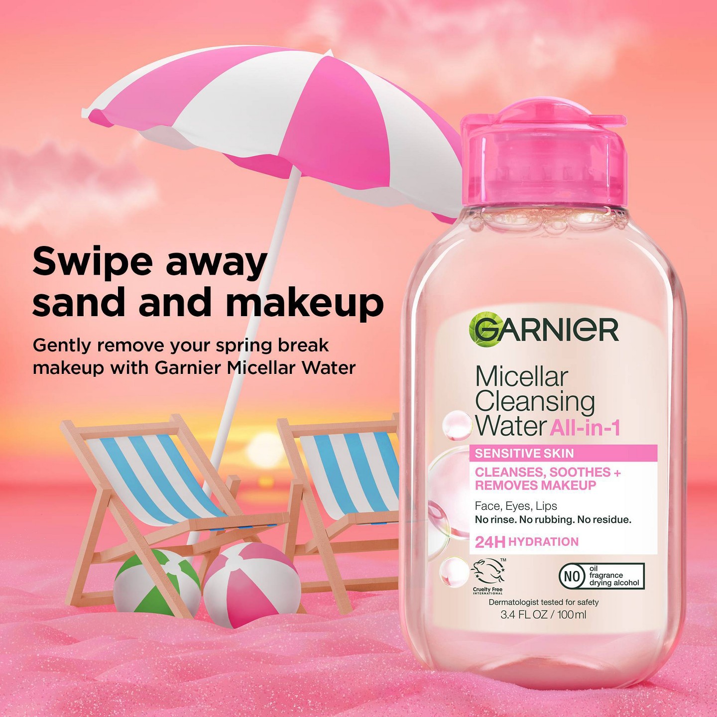 Увлажняющая мицеллярная вода Garnier для снятия макияжа, 13.5 fl oz — фото 4