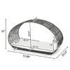 Curved Rattan Daybed with Cushions and Canopy, 2-Person Patio Lounger with Metal Frame, Outdoor Lounge Seating for Garden or Pool–The Pop Home - 3 of 4