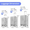 YONWAY 3 Piece Luggage Set, 100% PC Hardside Lightweight Expandable Travel Laggage, with TSA Lock & Spinner Wheels - 3 of 4