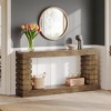 KTMBDW 70.8-Inch Long Console Table, Wood Entryway Table with Storage, Narrow Sofa Table Couch Table for Living Room Entryway Hallway, Rustic Brown - 2 of 4