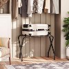 Luggage Rack, Metal Foldable Luggage Rack, Holds up to 100 lbs, 27 x 15.3 x 22 Inches, Black, with Steel Frame and Nylon Straps - 2 of 4