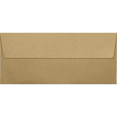 LUX 70lb 4 1/8"x9 1/2" Square Flap #10 Envelopes Grocery Bag Brown 4860-GB-500