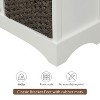 YOOCOZZ Rustic Cabinet with 2 Drawers & 4 Rattan Baskets - 4 of 4