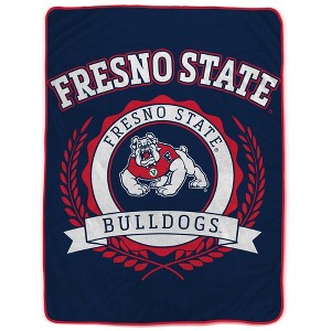 NCAA Fresno State Bulldogs Crest Ultra Soft Blanket - 1 of 2