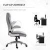 Vinsetto High Back 360° Swivel Ergonomic Home Office Chair with Flip Up Arms, Faux Leather Computer Desk Rocking Chair, Grey  O - 4 of 4