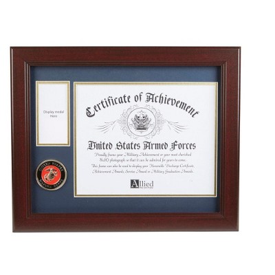 Coast Guard Portrait Petite Photo Frame - 8x10 Inch, Mahogany With 22k Gold Medallion, Made In USA - View #4