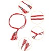 Allegra K Women WP75 Tassels Beaded Braided Skinny PU Waist Belt 1 Pc - 2 of 4
