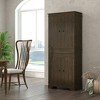 Resenkos 72" 4-Door Freestanding Pantry with a Drawer and Three Interior Shelves, Walnut Brown - 3 of 4