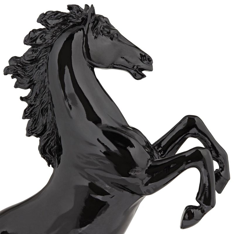 Kensington Hill Prancer 15" High Shiny Black Horse Statue, 2 of 10